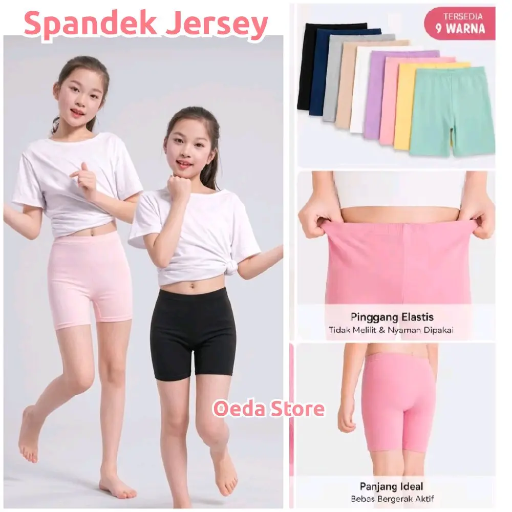 Paket Hemat Isi 6 pcs Hotpants / Shortpant / Legging Dalaman Anak Harian SePaha / RANDOM WARNA
