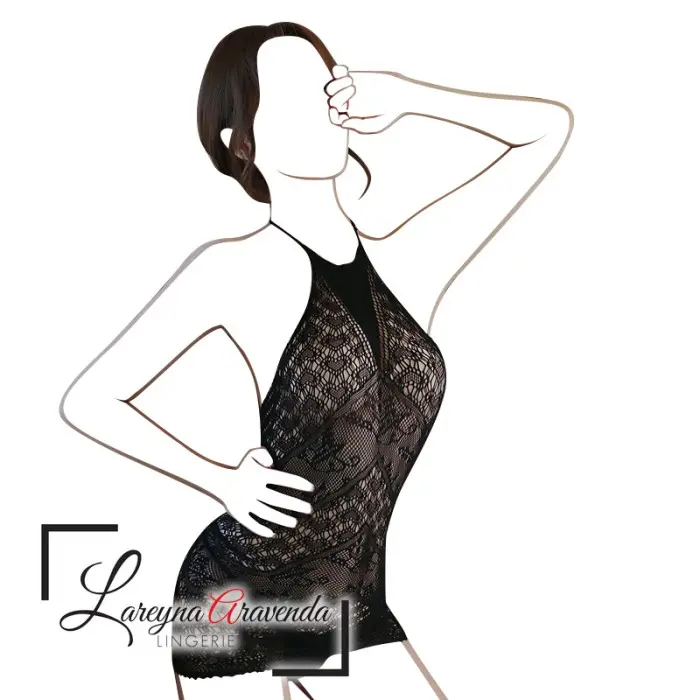 Spesial Lareyna Aravenda Lingerie Body Stocking Seksi Model Gaun Love Lg435