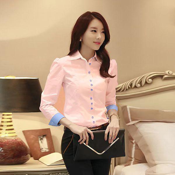Product Introduction of Áo Công Sở Màu Trắng Dài Tay Cho Nữ, Quần Áo Làm Việc Mỏng Mùa Xuân Và Mùa Thu, Trang Phục Trang Trọng, Áo Sơ Mi Nữ Mới Cho Sinh Viên Nữ 10