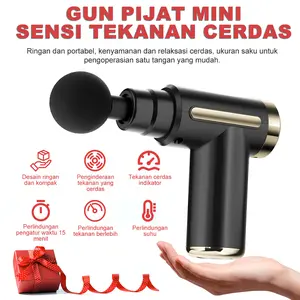 HY Alat Pijat Massage Gun 4 IN 1 Electric Portable USB Kabel Alat Terapi Otot Alat Pijit Getar Portable