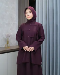 Anugrah - Naura Setelan Rok Wanita Muslim Cheongsam Sabrina Anti UV Kekinian