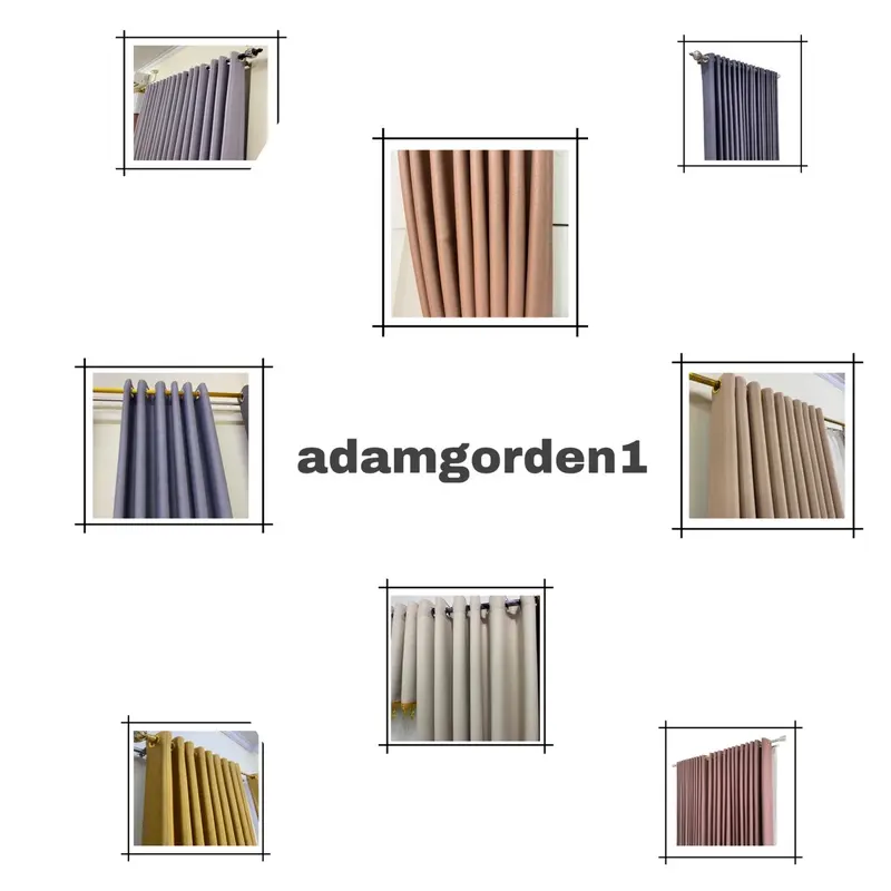 Gorden Polos Kain Blackout Doff Tebal Premium 7 8 9 10 Gelombang Depan Belakang Doff Curtain Jendela Tali Pintu Minimalis 2