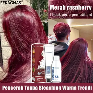 warna rambut cerah Pewarna rambut merah raspberi cat rambut Tidak melukai kulit kepala dan rambutPewarna rambut untuk menutupi uban (cat rambut hair color,warna rambut tanpa bleaching,hair color garnier,pewarna rambut halal cat rambut burgundy)
