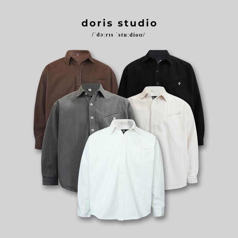  Doris   Áo Somi basic kaki jacket Doris   form unisex 