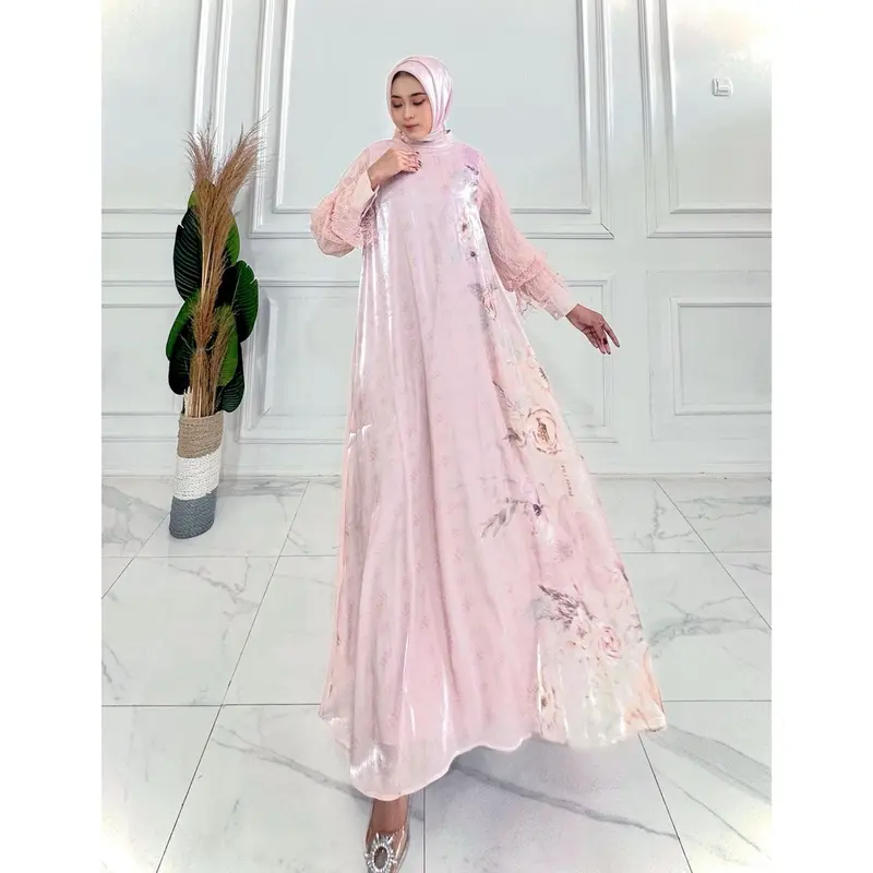 GAMIS SHIMER SET HIJAB S4 6451 BY HAMIDAH COLEKTION 7