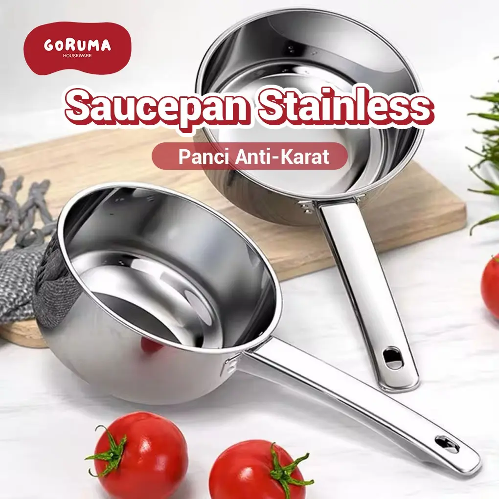GORUMA - Panci Susu Stainless / Milk Pot / Saucepan stainless / Minimalis 16 cm & 18 cm