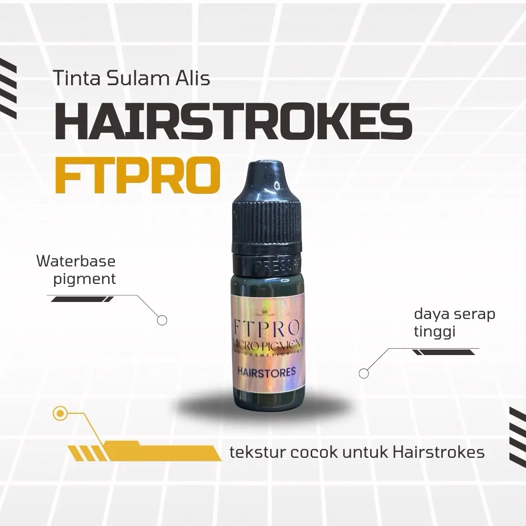 Tinta sulam alis hairstrokes ftpro 12ml organic micropigment Permablend Eyebrow Waterproof