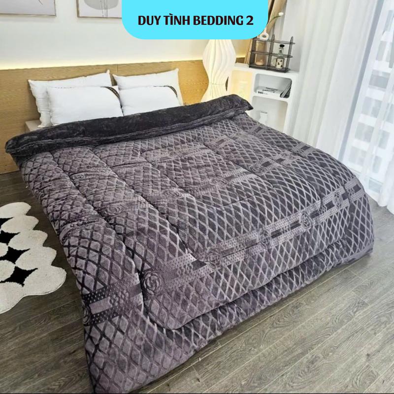 (Bản 3,5-4 kg ) Chăn COCO lông thỏ mẫu mới 2026 cân nặng 3,5kg- 4kg , kích thước 2mx2m2 , sản phẩm - DUY TÌNH BEDDING 2