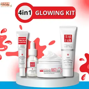 PAKET GLOWING 4 IN 1 - SERUM, KRIM ANTI FRECKE, KRIM HEXAPEPTIDE, DAN FACIAL WASH