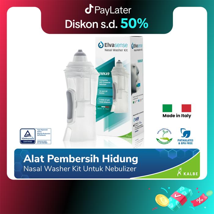 Gambar Elvasense Kit Pembersih Hidung NWK49 dengan Nasal Adaptor Ukuran Small Medium dan Large Made in Italy dari Elvasense Kota Administrasi Jakarta Timur Tokopedia