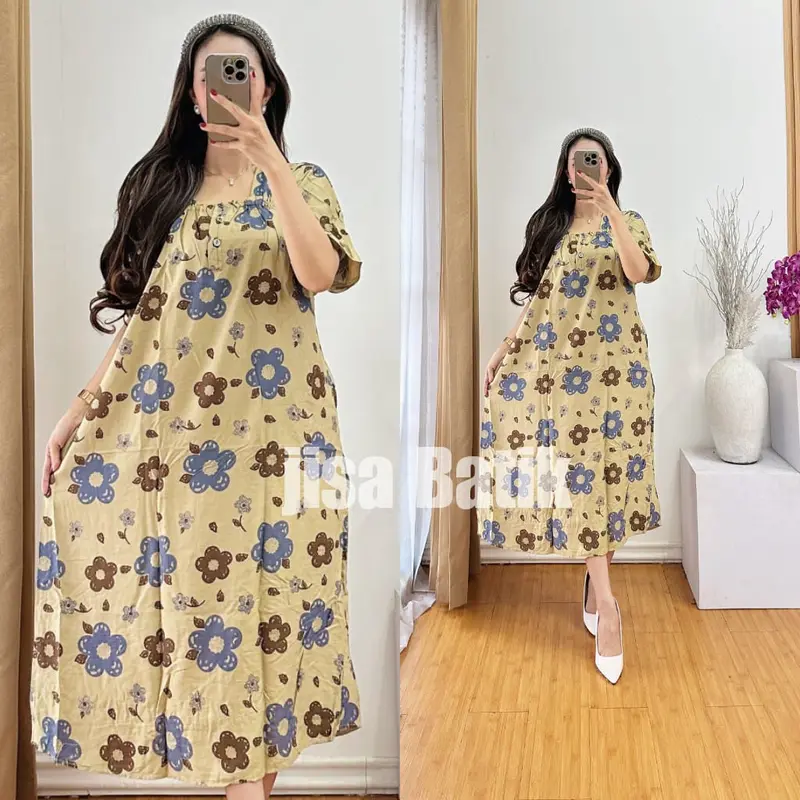 Daster Fuji Rayon Terbaru / Daster Kancing Depan Bumil Busui Kekinian 4
