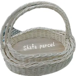 Paket Isi 3 Pcs Keranjang Ombak Polos Tangkai dari Bahan Berkualitas Tinggi