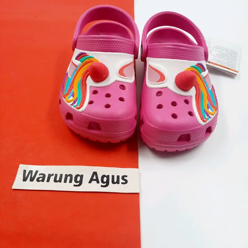 Crocc Classic Unicorn Pink Sandal Anak - Warung Agus 0