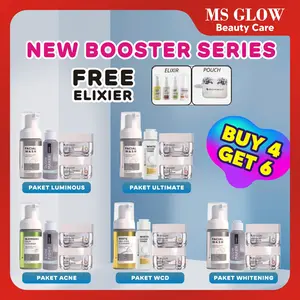 ( ISI 6 )Paket Wajah MS GLOW Free Elixir Serum/ MS GLOW PAKET BOOSTER/MS GLOW PAKET WAJAH ALL VARIANT / PAKET WHITENING / ACNE / LUMINOUS/ ULTIMATE/WHITECELL DNA PERAWATAN WAJAH MS GLOW SEMUA JENIS KULIT