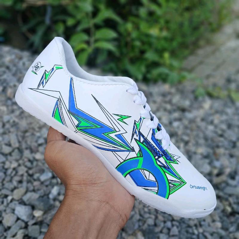 Sepatu Futsal Anak Remaja Ortus Tuhnderclap Putih Biru 1