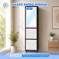 Gambar AKAKO - LEMARI PAKAIAN PLASTIK 1 PINTU FULL RAK + KACA SWING MIRROR 1 + 2 - KODE : SWING MIRROR dari AKAKOOFFICIALSHOP Kota Tangerang 1 Tokopedia