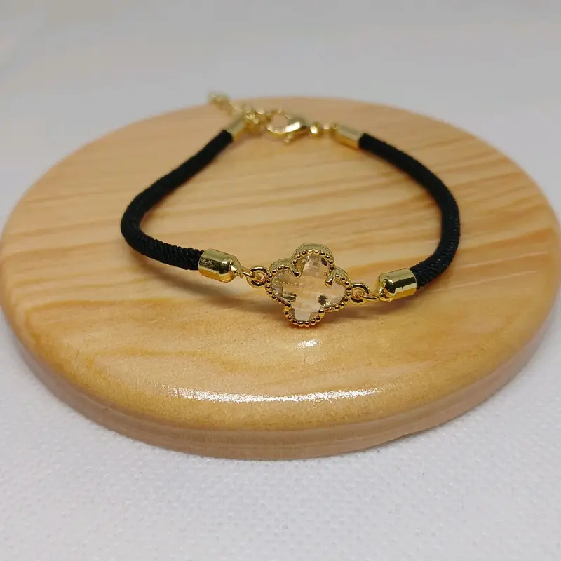 Gelang Tali Motif Cloverr Warna Warni Gelang Hoki Bracelets 3