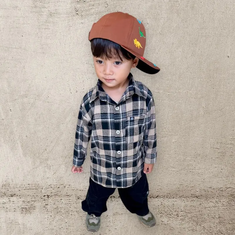 KEMEJA ANAK LAKI LAKI 8-12 TAHUN BAHAN FLANNEL JUNIOR Fashion 4