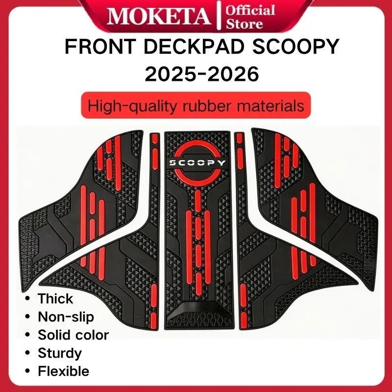 Front Deckpad Honda Scoopy 2025-2026 Karet Rubber 2-in-1 Bantalan Dek Depan Aksesoris Motor Banyak Pilihan Warna