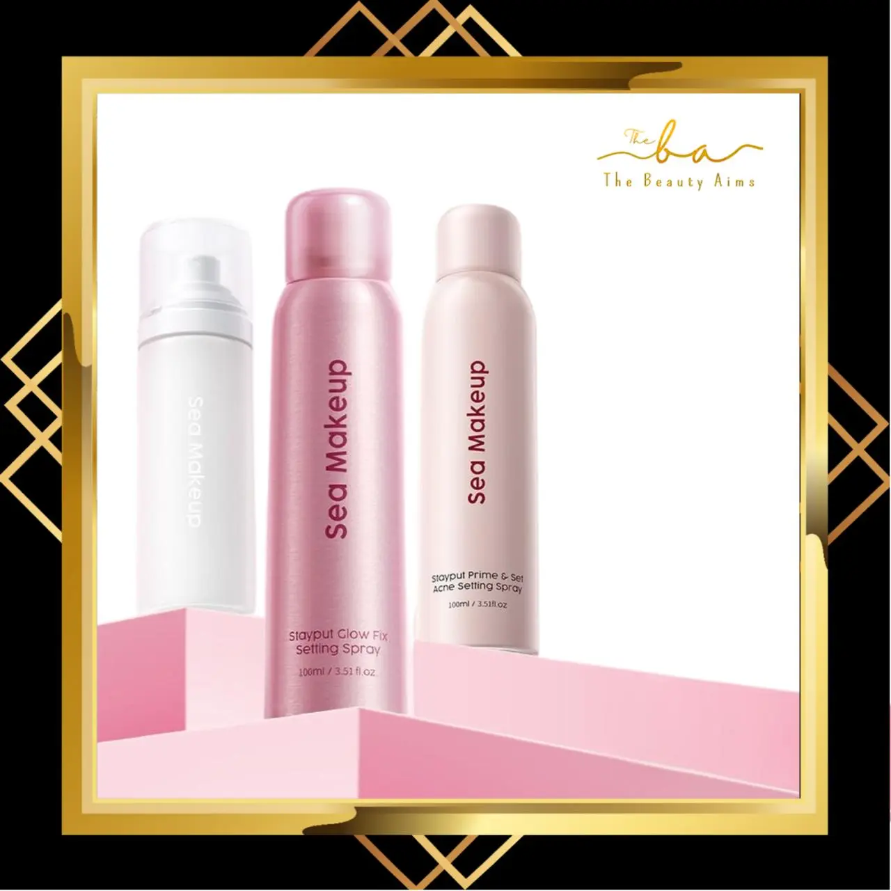 SEA MAKE UP Setting Spray / Stayput Prime & Acne Setting Spray / Lock It Matte Acne Setting Spray