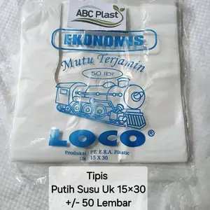 Kantong Plastik Loco Putih Susu Ekonomis 15x30