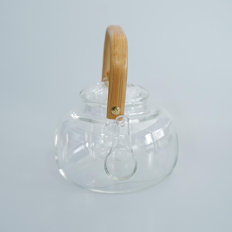 Teapot,square glass teapot with a lifting loop handle 1
