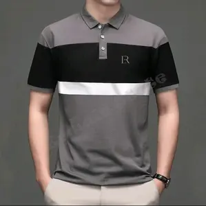 ER. Kaos Polo Distro Simple Black Grey White Kain Katun Combed Cool Comfort Baju Keren Dewasa  Pria Kerah Pendek Panjang