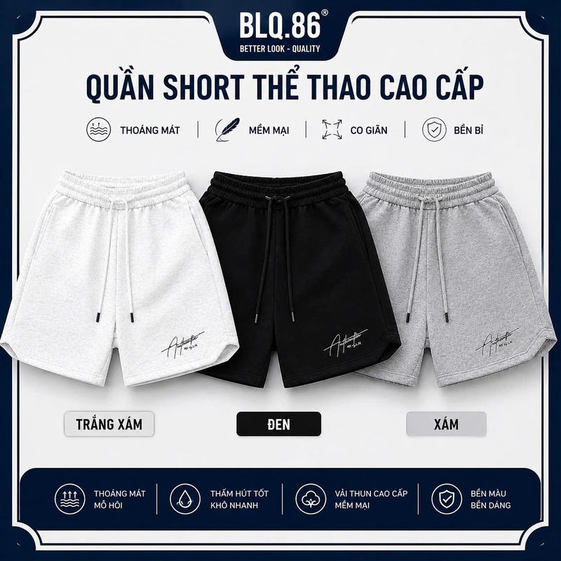 mở bán quần lửng nam chất da cá cotong dày dặn - BLQ.shop86