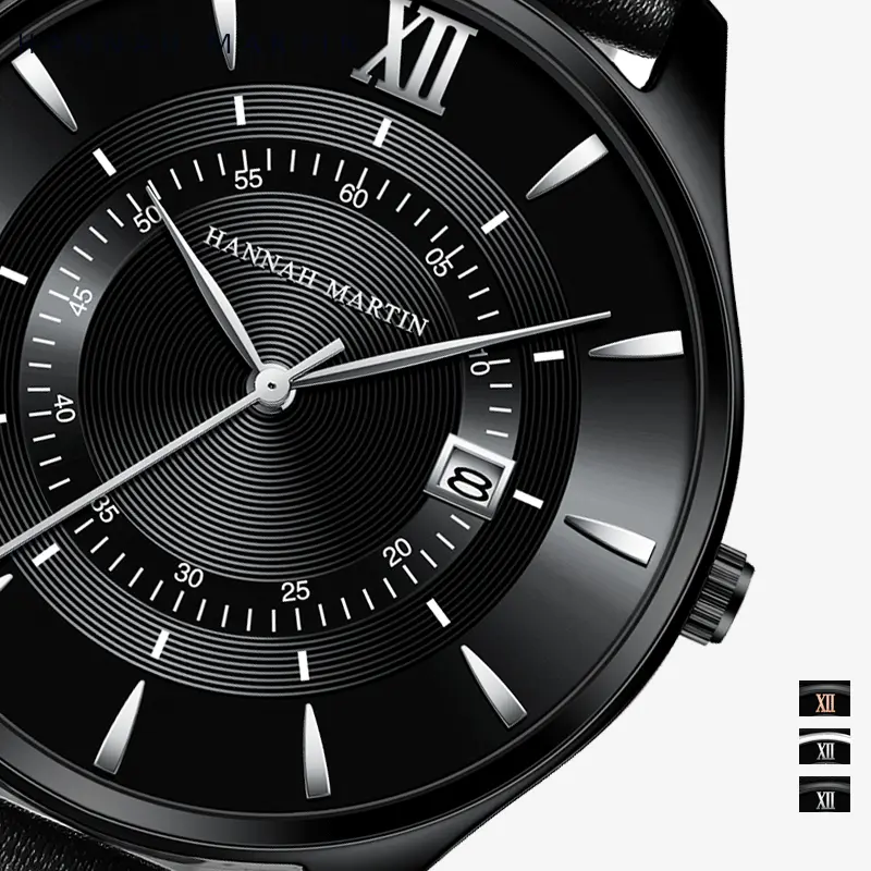 HANNAH MARTIN  1231 Jam Tangan Pria 100% Original Model Terbaru Keren Quartz COWOK Kulit Anti Air Men Watch COD Laki Arloji Men Watch kado laku promo diskon elegan watches gift ulang tahun 2