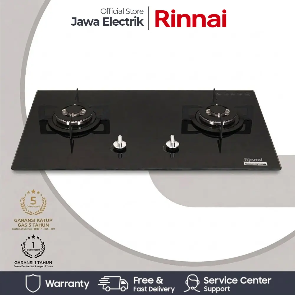 RINNAI RB 712NGB/Rinnai Kompor Gas Tanam 2 Tungku