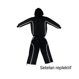 Setelan Plat Menyala Laki-Laki Dan Perempuan 4-14 Tahun Bahan Fleecee Setelan Reflektif Terbaru