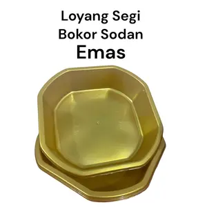 1 Lusin 2 Lusin 3 Lusin Loyang Segi Loyang Serbaguna Bokor Sodan Plastik Warna Mewah Elegan