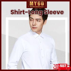 MYGD Korean Men's White Shirt Men Smart Business Formal Shirt Slim Fit Long Sleeve Shirt Man Kemeja Lelaki Shirt Panjang