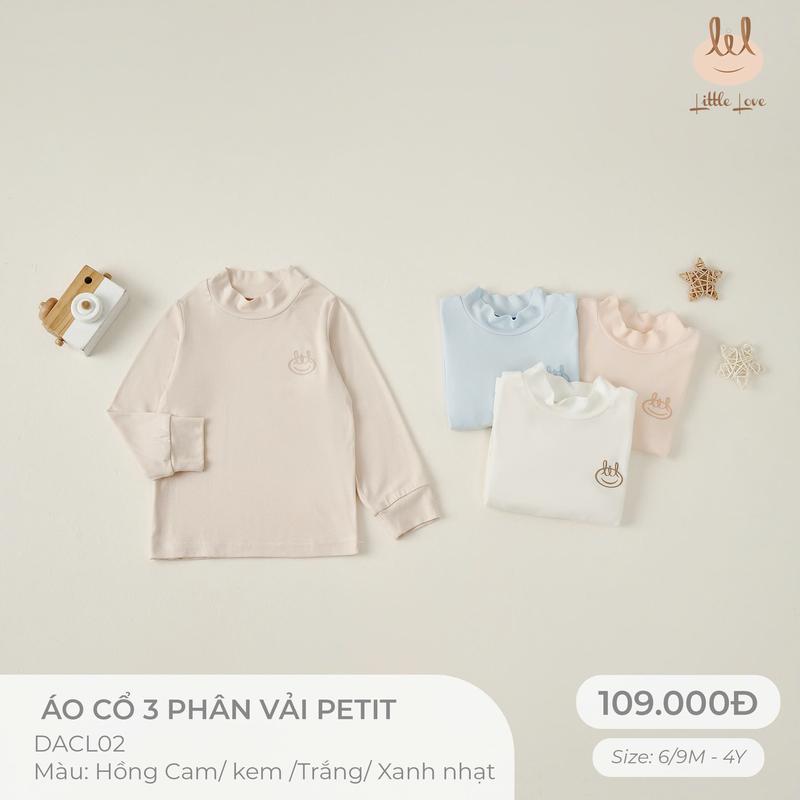 Áo Giữ Nhiệt Cổ Ba Phân Vải Pettit dành Cho Bé Lil Little Love DACL02