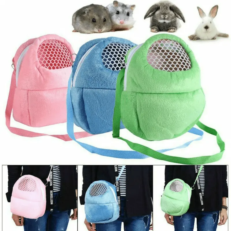 Pet Hamster Backpack, Pet Rabbit Totoro Cat Big Hamster Portable Tote Bag, Squirrel Hedgehog Outdoor Warm Sleeping Bag, Small Pet Supplies