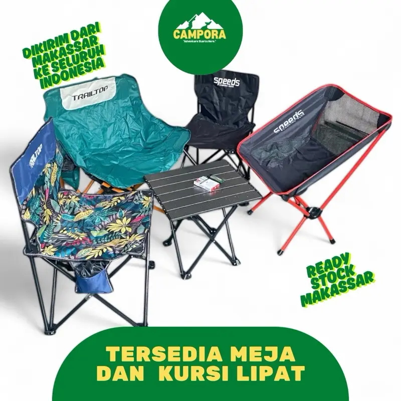 ( Makassar)kursi lipat portabel outdoor Camping Kursi Portable speeds dan trailtop 0