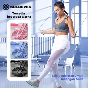 SOLOEVER Speed Jump Rope –  Anti-Slip Handles, Adjustable Length | Suitable for Adults & Kids | 3 Colors: Pink, Blue, Black | Ideal for Workout, Fat Burning, Outdoor