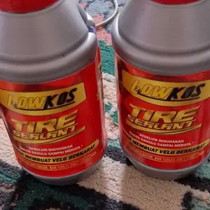LOWKOS Cairan Ban Tubles 350ml Anti Ranjau Paku Menambal Otomatis Cepat Kering Red Edition 100% Original Product untuk Ban Motor/Mobil