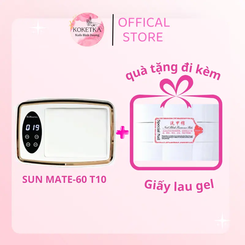 Máy Hơ Gel SUN MATE-60 T10 Công Suất 380W 90 bóng LED/UVChính Hãng - Bảo Hành 6Tháng