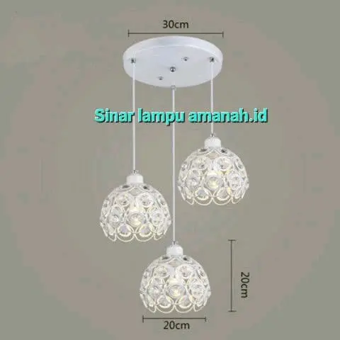 Lampu Gantung Minimalis Ruang tamu / Cafe Cristal Aesthetic Modern 2