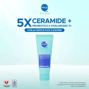 PIPIQIU 5X Ceramide Gentle Face Cleanser 100ml Facial Membersihkan Kotoran Wajah
