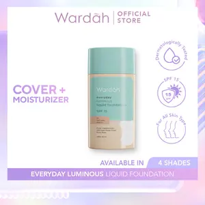 Wardah Everyday Luminous Liquid Foundation - Alas Bedak Hasil Matte