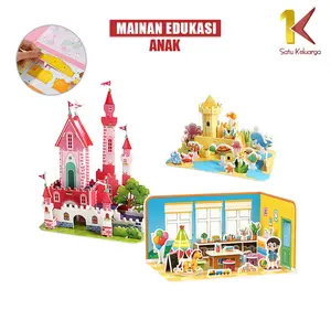 [COD] SK M389 Mainan Anak Puzzle 3D Foam DIY Edukasi Bahan Foam Paper