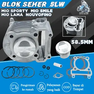BLOK SEHER 1 SET 58.5mm MIO KARBU / MIO SPORTY / MIO SMILE / MIO SOUL KARBU / NOUVO / 58.5mm BLOCK PISTON ASSY CYLINDER / CILINDER