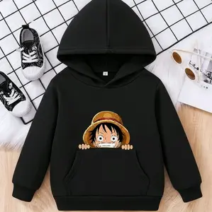Sweater Hoodie Anak Karakter Luffy One Piece Usia 3-8 Tahun Murah - Fashion
