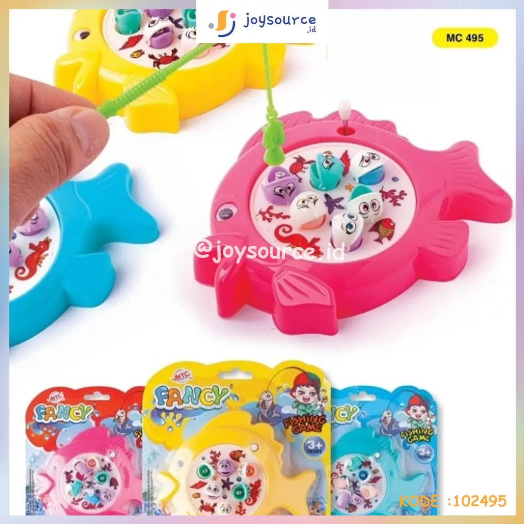 Mainan Anak Pancing Kolam Fishing Game Rotate Magnet Mainan Pancing Ikan Putar