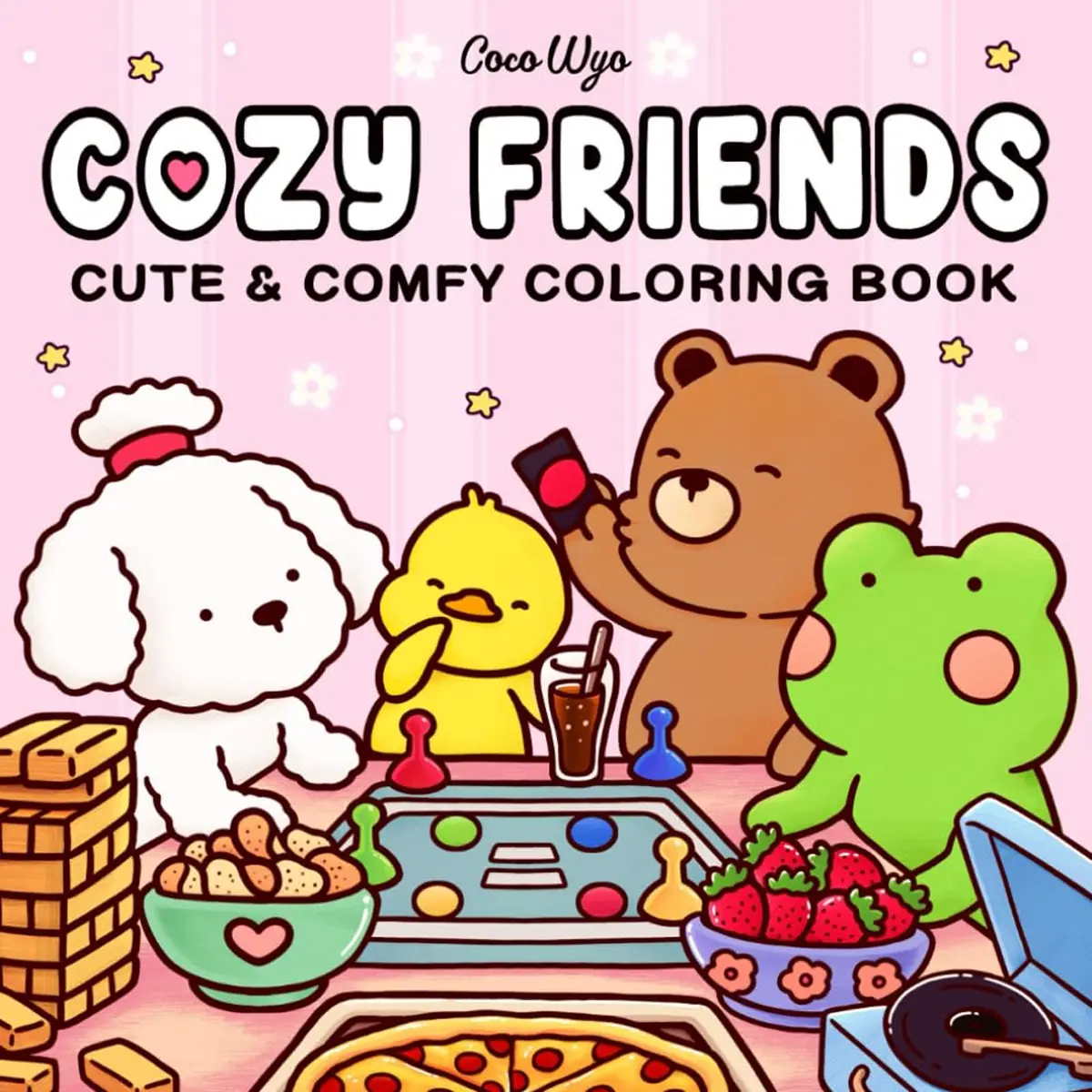 Cozy friends Coloring Book ,Buku lukisan orang dewasa untuk melegakan tekanan,yang merupakan buku lukisan untuk membantu mengurangi stres. Anak