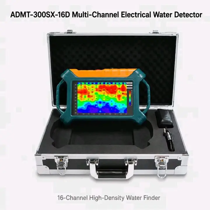 ADMT-300SX-16D 16 Channel Underground Water Detector Alat Deteksi Air Bawah Tanah Geophysical Resistivity Meter Groundwater Survey Equipment