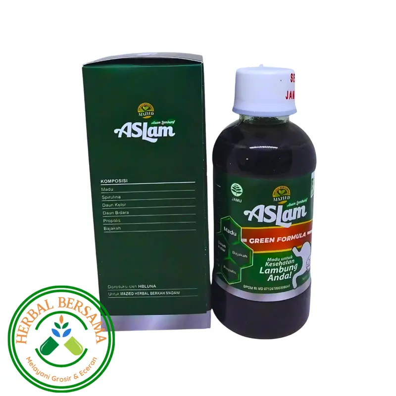 Madu Mazied Herbal ASLAM HIJAU Green Formula Isi 280 Gram original 2