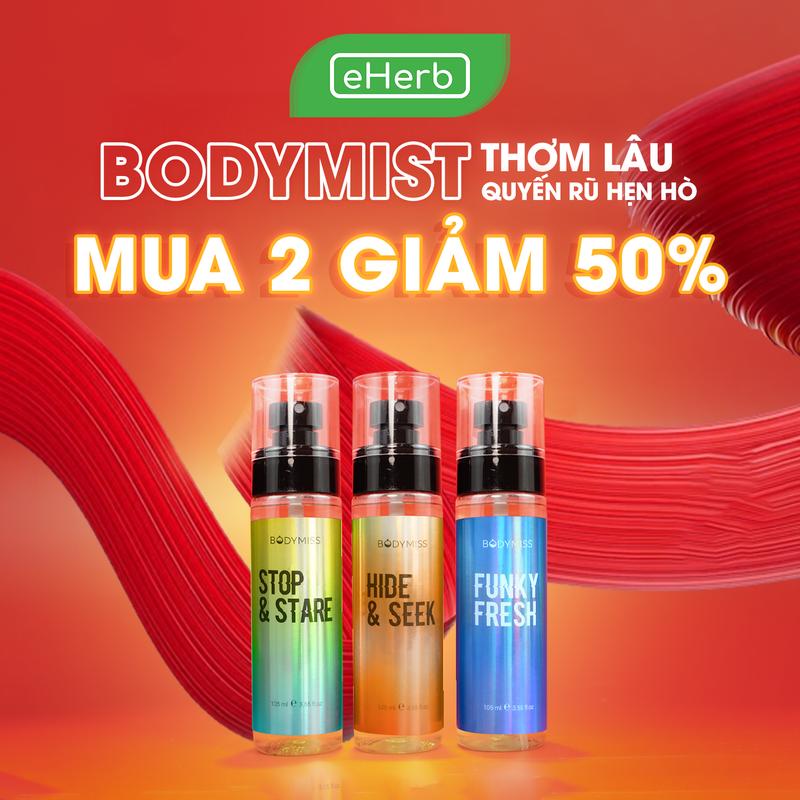 [MUA 2 GIẢM 50% - VIỆT] Bodymist - Nước Hoa Nam Nữ EHERB - Xịt Thơm Body Nam Unisex BODYMISS Phù Hợp Đi Học, Hẹn Hò - Xịt Khử Mùi Cho Nam - Nước Hoa Mini Hair Mist Perfume Cosmetic Fragrance Women Mỹ Phẩm Chính Hãng